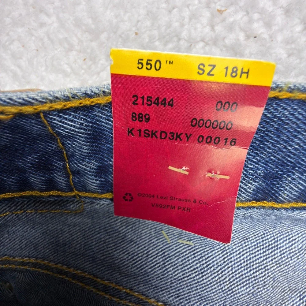 Vintage Levis 550 Relaxed Fit Denim Blue Jeans Mens 36x39 NWT NOS Husky 18H